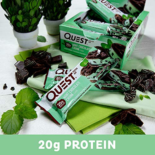 Quest Nutrition Mint Chocolate Chunk Protein Bar, High Protein,