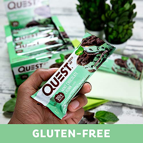 Quest Nutrition Mint Chocolate Chunk Protein Bar, High Protein,