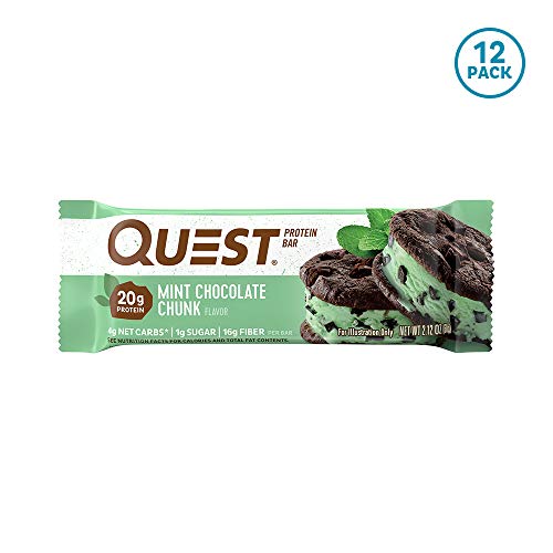 Quest Nutrition Mint Chocolate Chunk Protein Bar, High Protein,