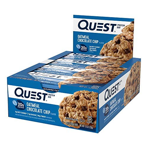 Quest Nutrition Oatmeal Chocolate Chip Protein Bar, High Protein