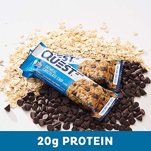 Quest Nutrition Oatmeal Chocolate Chip Protein Bar, High Protein