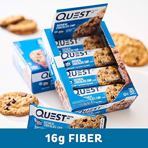 Quest Nutrition Oatmeal Chocolate Chip Protein Bar, High Protein