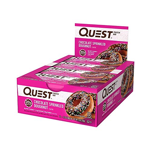 Quest Nutrition Protein Bar Choco Sprinkled Doughnut. Low Carb M
