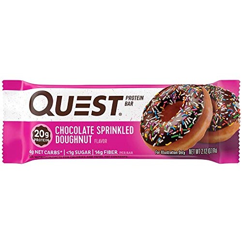 Quest Nutrition Protein Bar Choco Sprinkled Doughnut. Low Carb M