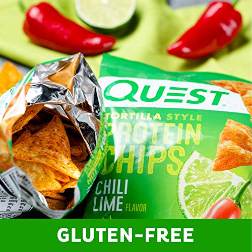 Quest Nutrition Tortilla Style Protein Chips, Chili Lime, Baked,