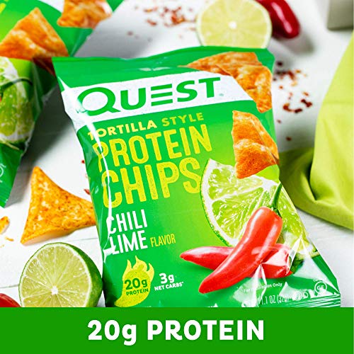 Quest Nutrition Tortilla Style Protein Chips, Chili Lime, Baked,