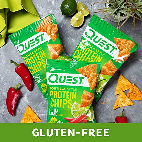 Quest Nutrition Tortilla Style Protein Chips, Chili Lime, Baked,