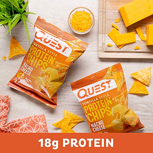 Quest Nutrition Tortilla Style Protein Chips, Low Carb, Nacho Ch...