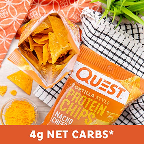 Quest Nutrition Tortilla Style Protein Chips, Low Carb, Nacho Ch...