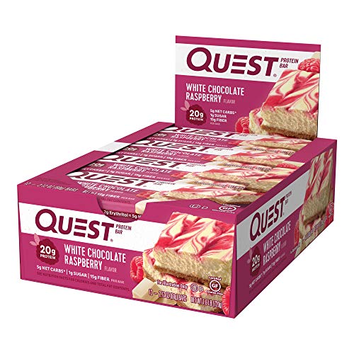 Quest Nutrition White Chocolate Raspberry Protein Bars, High Pro...