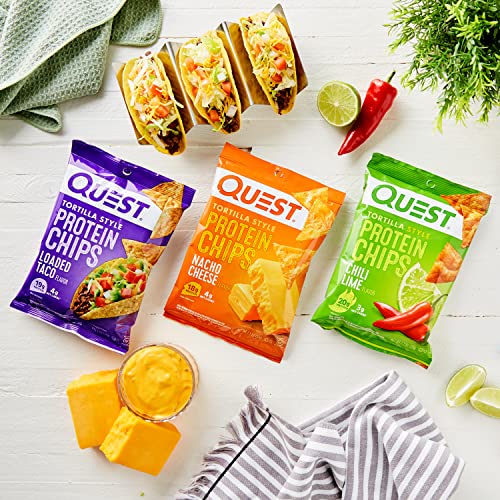 Quest Tortilla Style Protein Chips Variety Pack, Chili Lime, Nac... Quest Tortilla Style Protein Chips Variety Pack, Chili Lime, Nac...