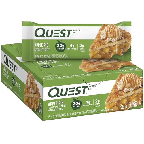 Quest Nutrition Apple Pie Protein Bar, 20g Protein, 4g Net Carbs...