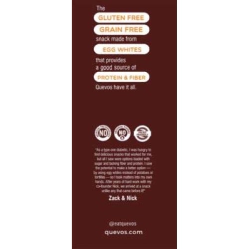 Mesquite Bbq 6 Pack -- Quevos Keto Egg White Chips -- A Vitamin