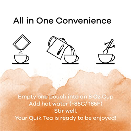 QuikTea Turmeric Ginger Chai Tea Latte - 10 Count Single Box - A...