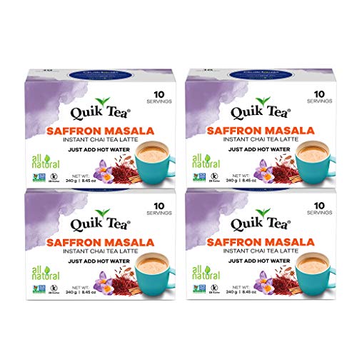 Quiktea Tea Latte Saffron Masala Chai, 33.8 Oz