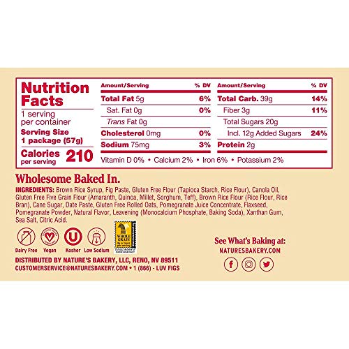 Natures Bakery Fig Bar Raspberry - 6 Ct