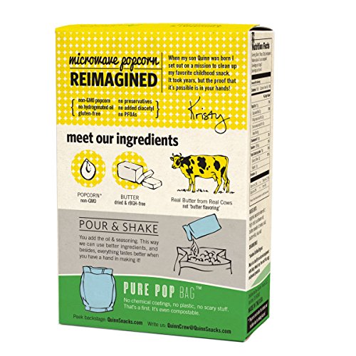 Quinn Snacks Microwave Popcorn - Made With Organic Non-Gmo Corn