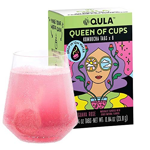 Qula Kombucha Drink Tabs Queen Of Cups Guava Rose Flavor Trans