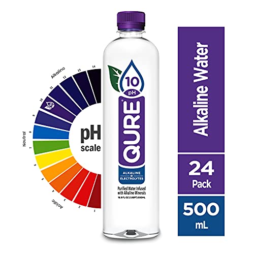 QURE Water, Premium 10 pH Ionized Alkaline Bottled Water, Silky ... QURE Water, Premium 10 pH Ionized Alkaline Bottled Water, Silky ...