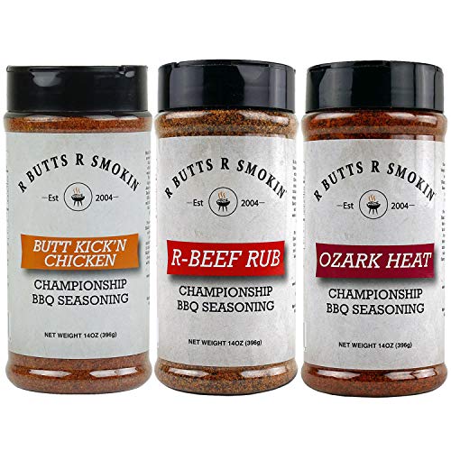 R Butts R Smokin 3Pc 14Oz Ozark Heat Butt Kickn Chicken &Amp; R-Beef