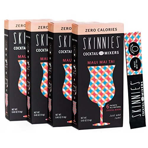Rsvp Skinnies - 0 Calorie Mixers - Maui Mai Tai, 4-Boxes 6 Pack