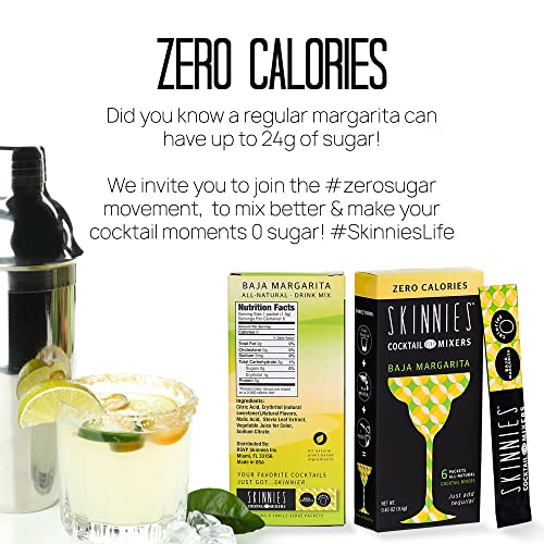 Rsvp Skinnies - 0 Calorie Mixers - Baja Margarita, 4-Boxes 6 Pa
