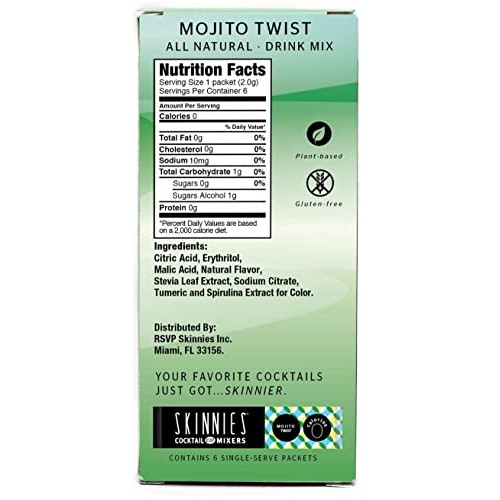 Rsvp Skinnies - 0 Calorie Mixers - Mojito Twist, 4-Boxes 6 Pack