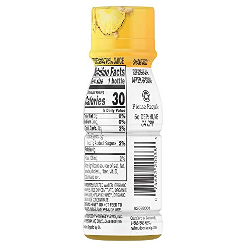 R.W. Knudsen Organic Pineapple Ginger Juice Shots, 2.5 Fluid Oun
