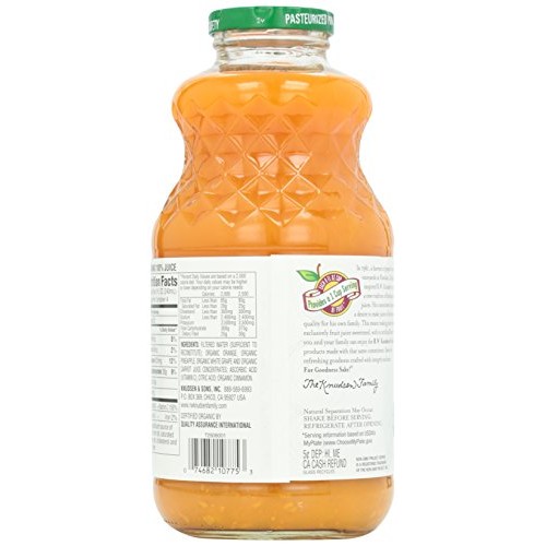 R.W. Knudsen Family Organic Orange Carrot Juice Blend, 32 Ounces