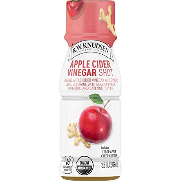 R.W. Knudsen Organic Apple Cider Vinegar Juice Shots, 2.5 Fluid ...