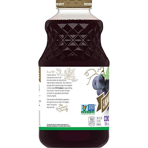 R.W. Knudsen Organic Just Concord Grape Juice, 32 Ounces Packag...