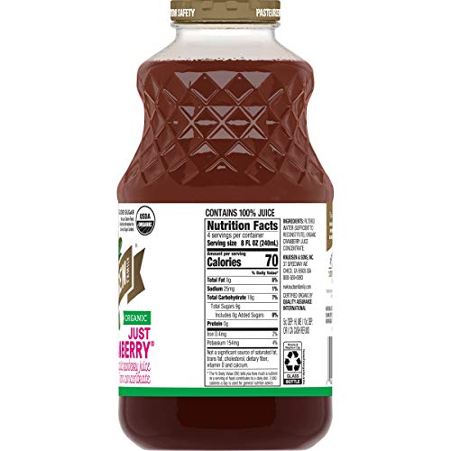 R.W. Knudsen Organic Just Cranberry Juice, 32 Ounces Packaging