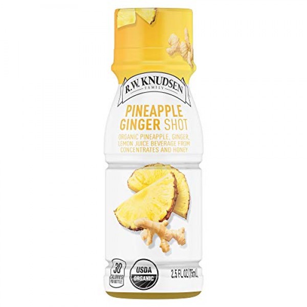 R.W. Knudsen Organic Pineapple Ginger Juice Shots, 2.5 Fluid Oun...