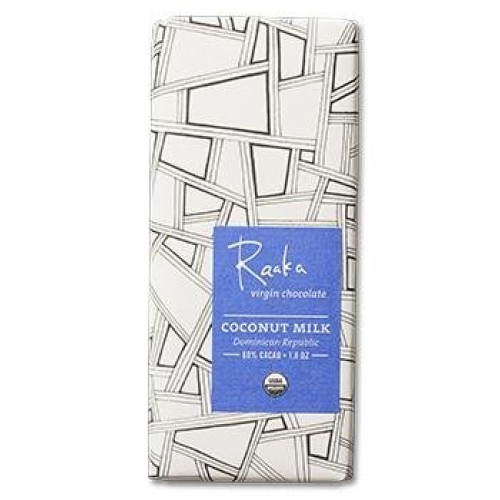 Raaka Chocolate 60% Coconut Milk Chocolate Bar, 1.8 Oz