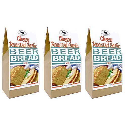 Rabbit Creek Beer Bread Mix - Cheesy Roasted Garlic Bread Pack Of 3
