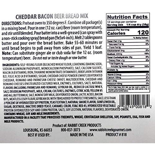 Rabbit Creek Beer Bread Mix Variety Pack - Cheddar Bacon, Cheesy