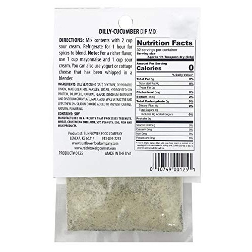 Rabbit Creek Dilly Cucumber Vegetable Dip Mix Pack of 2 - Creamy...