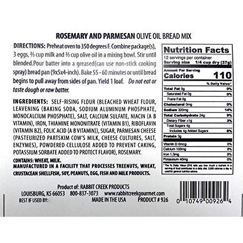 Rabbit Creek Olive Oil Bread Mix Variety Pack Of 3 – Herb &Amp; Chee