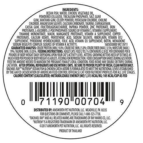 Rachael Ray Nutrish Natural Wet Cat Food, Ocean Fish &Amp; Chicken C