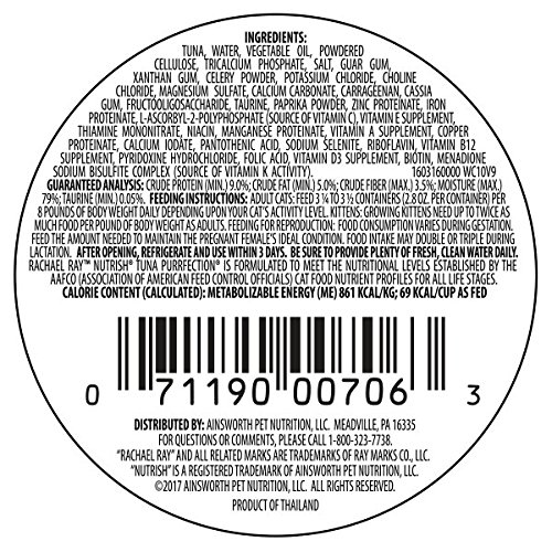 Rachael Ray Nutrish Natural Wet Cat Food, Tuna Purrfection Recip