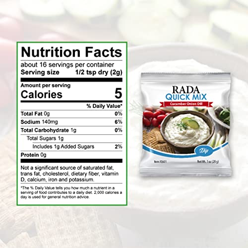 RADA Gluten Free Cucumber Onion Dill Quick Mix Dip