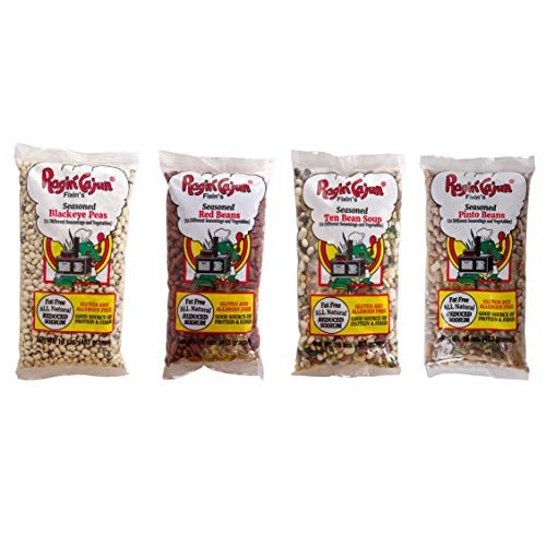 Seasoned Beans Variety Pack: Red Beans, Ten Bean Soup, Piñto Bea