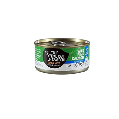 Raincoast Wild Pink Salmon, No Salt Added, 5.65 Ounce Pack Of 12