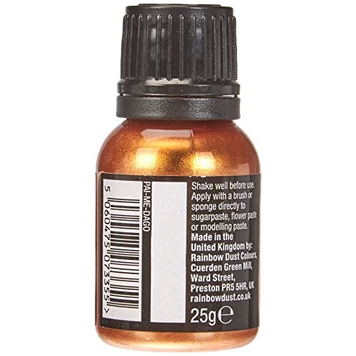 Ready-To-Use Metallic Dark Gold 100% Edible Food Paint For Cake