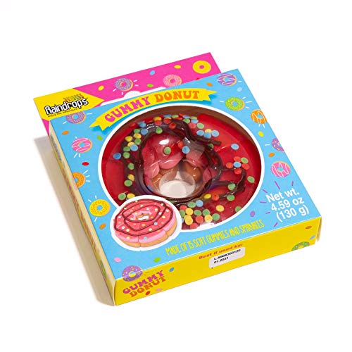 Raindrops Gummy Candy Donut With 15 Gummy Candies And Sprinkles