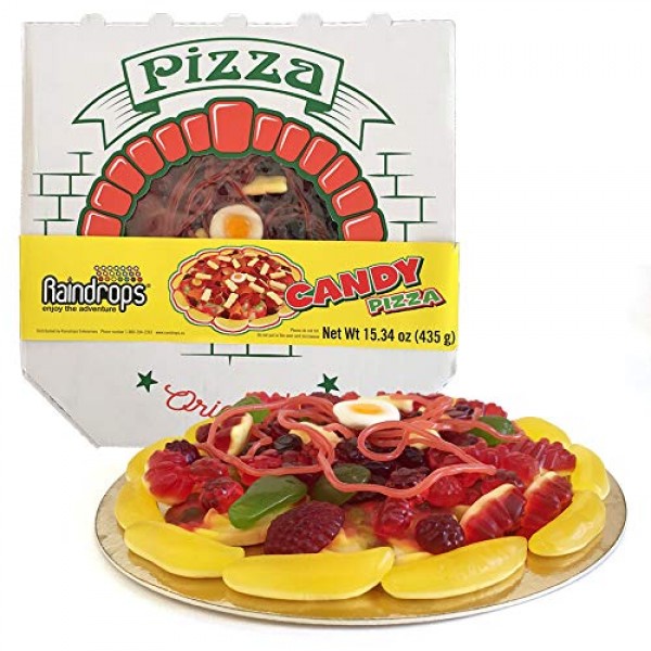 Raindrops Gummy Candy Pizza - 8.5 Of Yummy Toppings Made From G