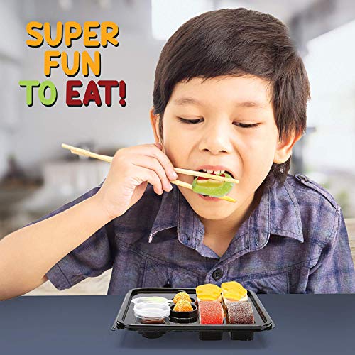 Raindrops Gummy Candy Sushi Mini Bento Box Of Sushi Rolls And Ga