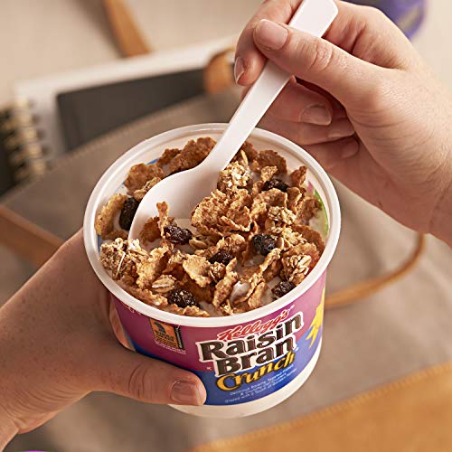 Kelloggs Raisin Bran Crunch Cereal In A Cup - High Fiber Breakf