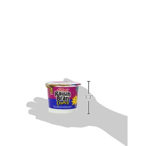 Kelloggs Raisin Bran Crunch Cereal In A Cup - High Fiber Breakf