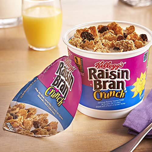 Kelloggs Raisin Bran Crunch Cereal In A Cup - High Fiber Breakf